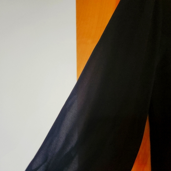 Black Blouse with hidden button pleated front details - Picture 3 of 5